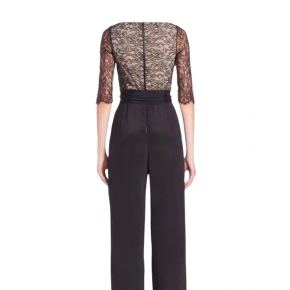 EUC - Alice & Olivia Rona Black with Lace Jumpsuit - 6 - Picture 2 of 7